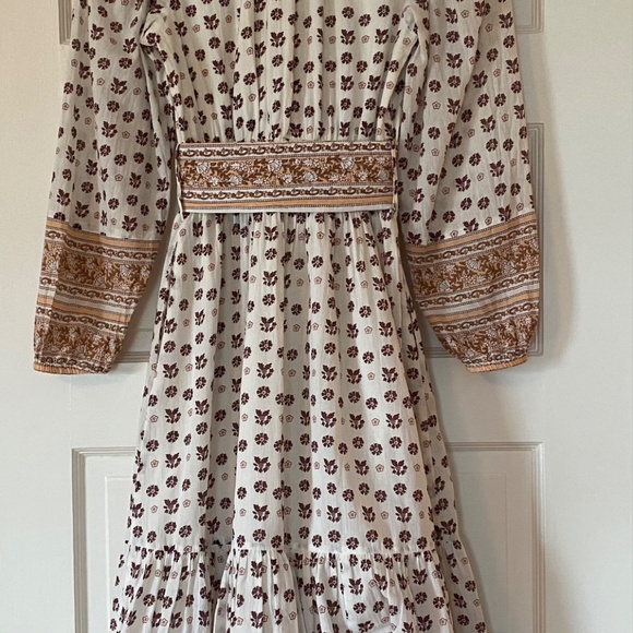 Cleobella White and Brown Midi Dress - Picture 14 of 14